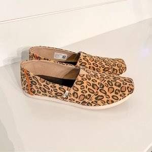 Tom’s Leopard Print slip on shoes.